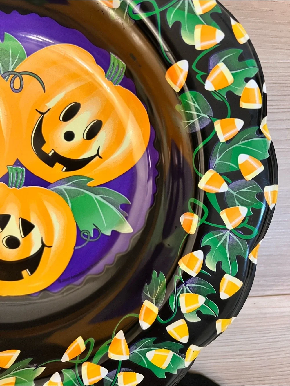 Two Halloween Pumpkin candy corn bowls
